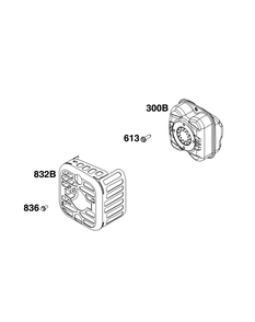 Exhaust Group Diagram and Parts List for 09P702-0297-F1 020000 - 09Z999 Briggs and Stratton Engine